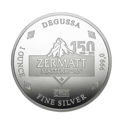 Degussa Matterhorn Münze Rückseite